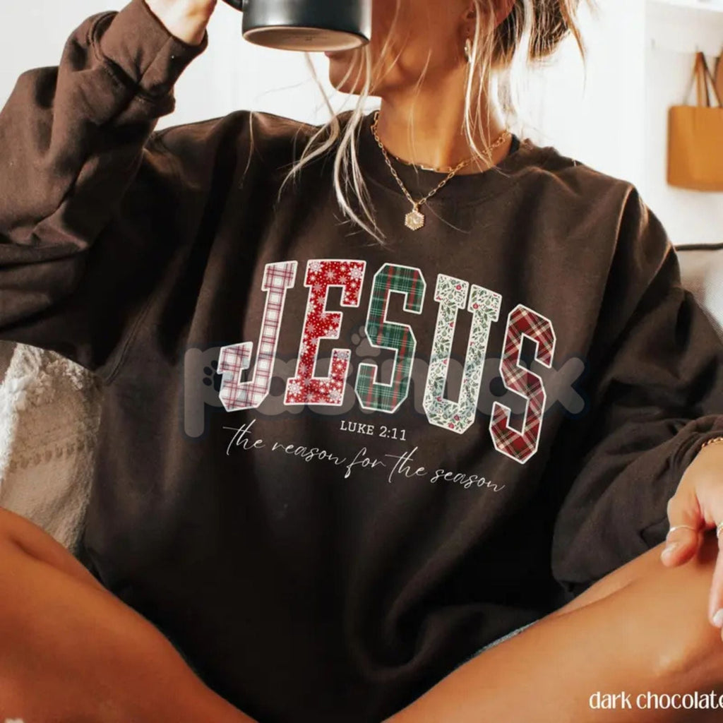 Christian Jesus Sweatshirt | Inspirational Faith Jumper | Religious Scripture Quote Crewneck | Spiritual Gift Apparel