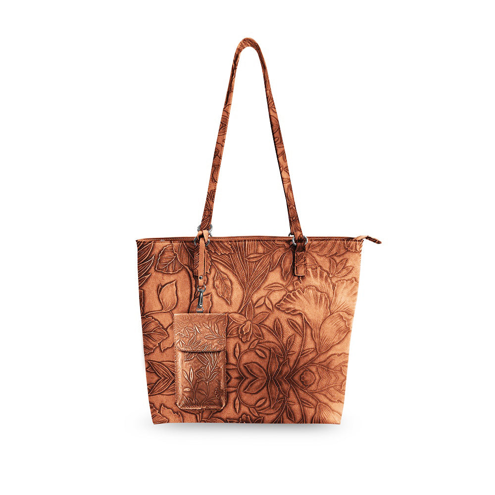 Floral Tote W/Crossbody