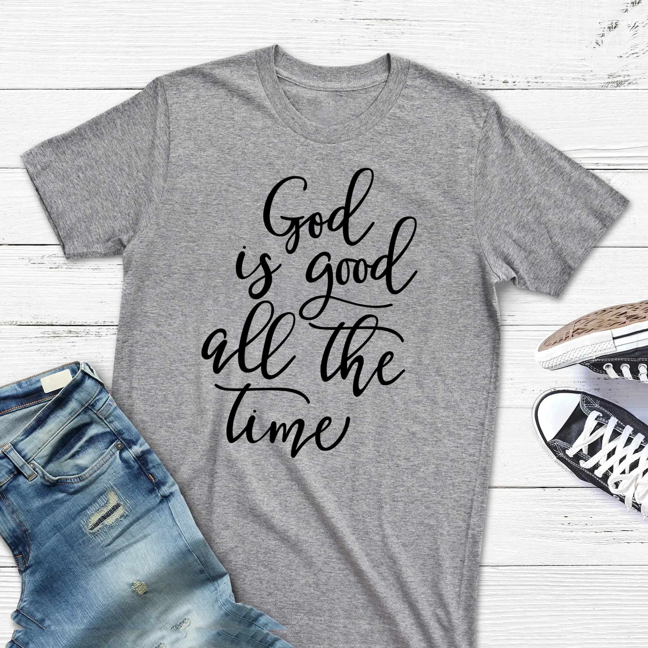 Christian Women's T-Shirt - God Is Good Shirt | Soft Cotton Tee, Inspirational Faith Apparel