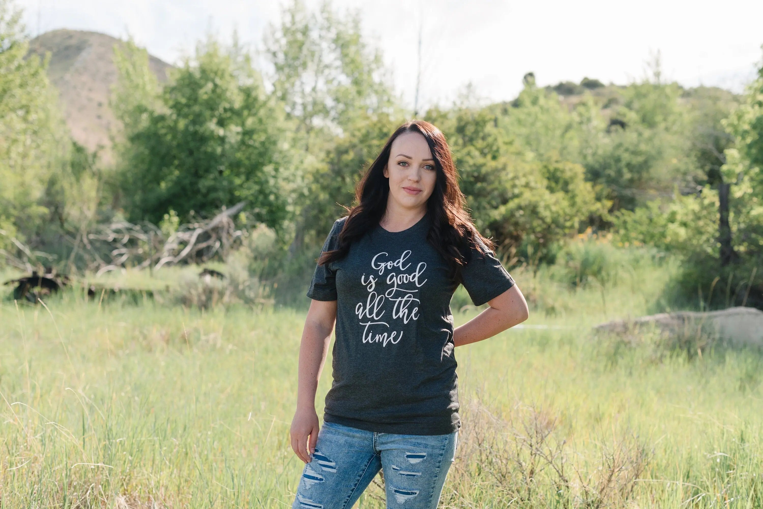 Christian Women's T-Shirt - God Is Good Shirt | Soft Cotton Tee, Inspirational Faith Apparel